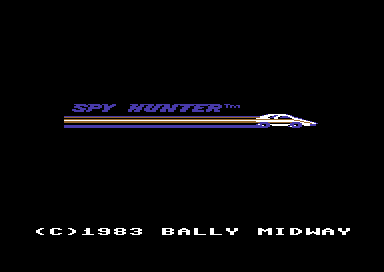 Spy Hunter title screen for Commodore 64